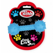 Дентална, гумена играчка за кучета PET NOVA - гиричка със звънче 14см, с аромат на телешко